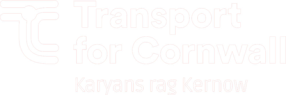 Transport for Cornwall logo white